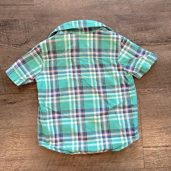 Carter’s/Osh Kosh B’gosh 18 Month BUNDLE (2) Plaid Button Down Shirts - Picture 6 of 12